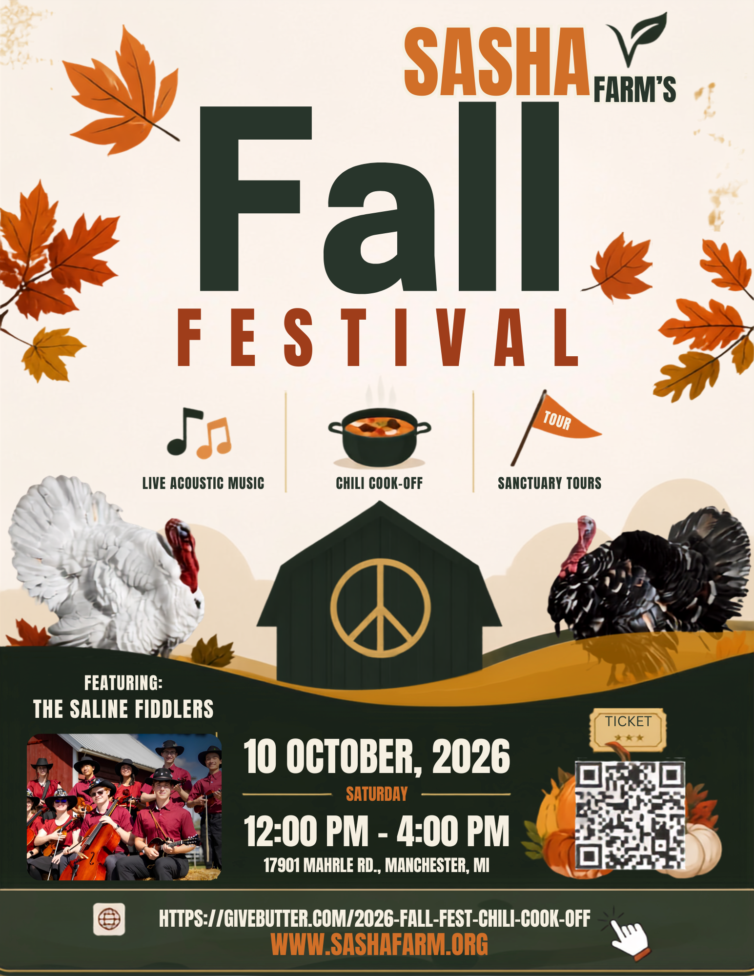 SASHA Farm Fall Festival 2026 event flyer