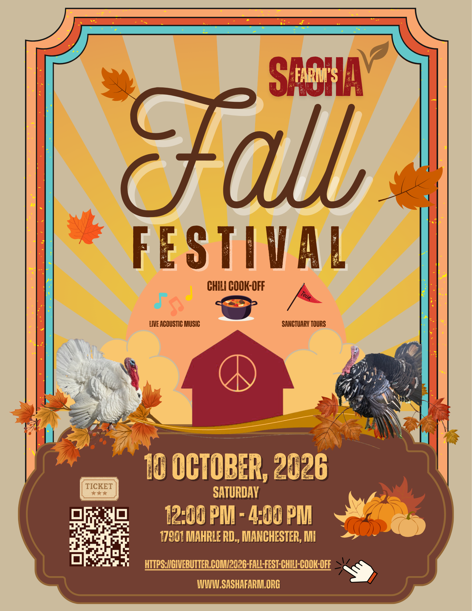 SASHA Farm Fall Festival 2026 event flyer